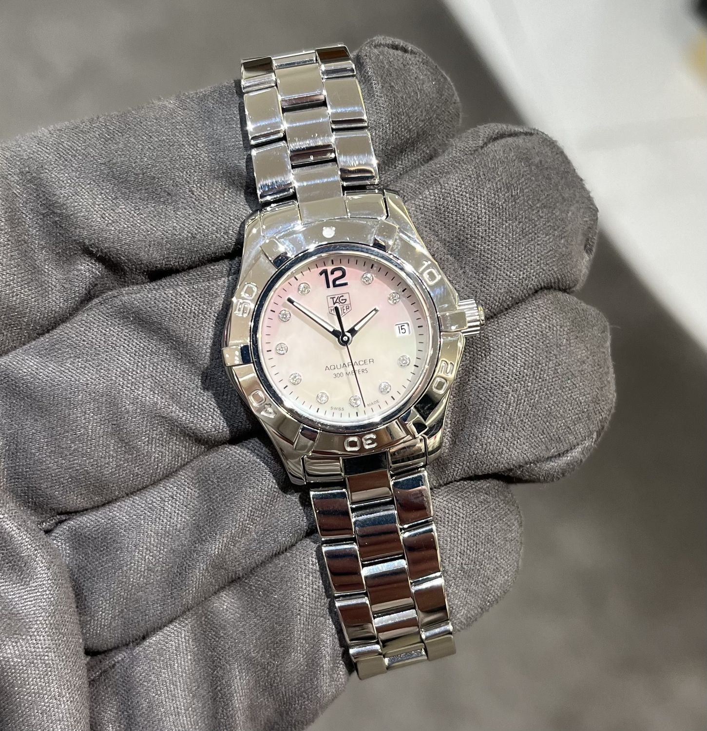Pre-Owned Tag Heuer Aquaracer Diamond Ladies Watch WAF1415