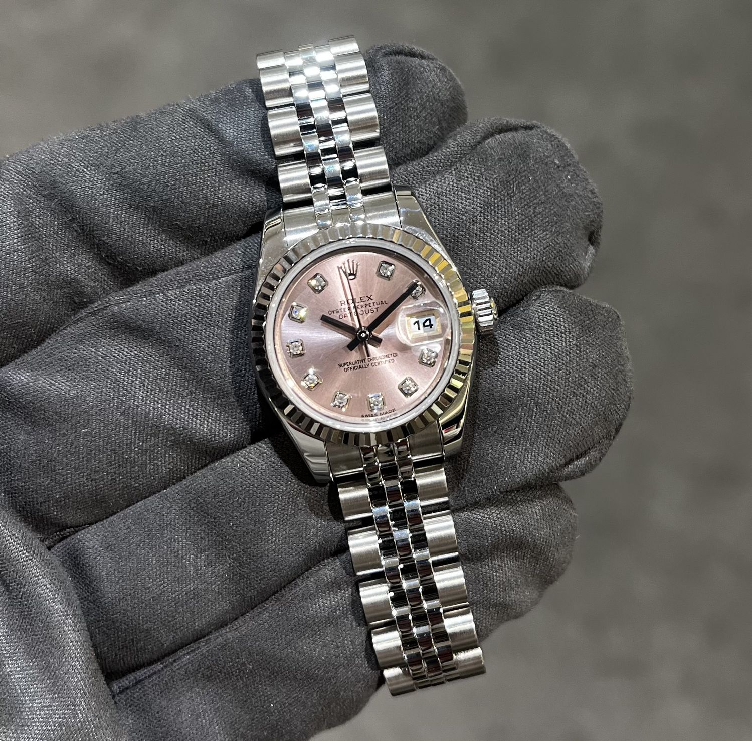 Pre-Owned Rolex Datejust Pink Dial Ladies Watch 179174