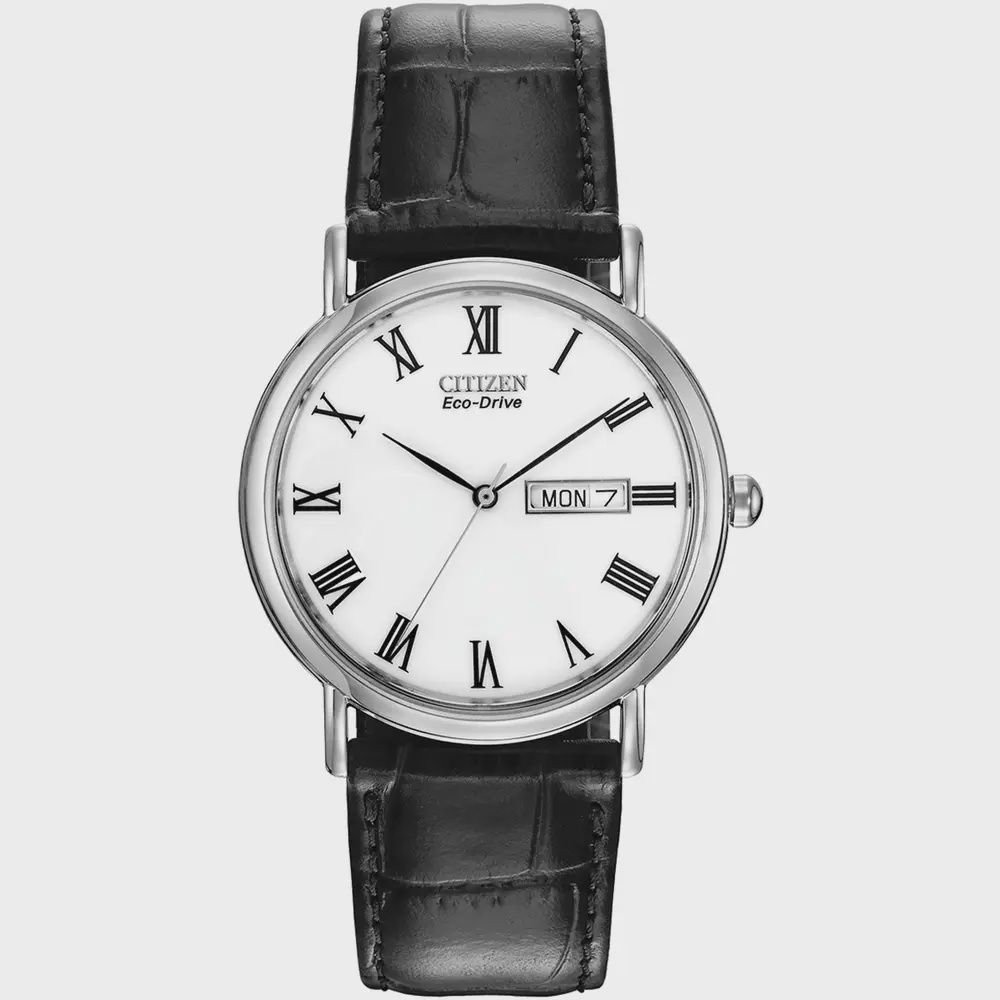 Citizen Eco Drive Roman Numeral Day And Date Watch