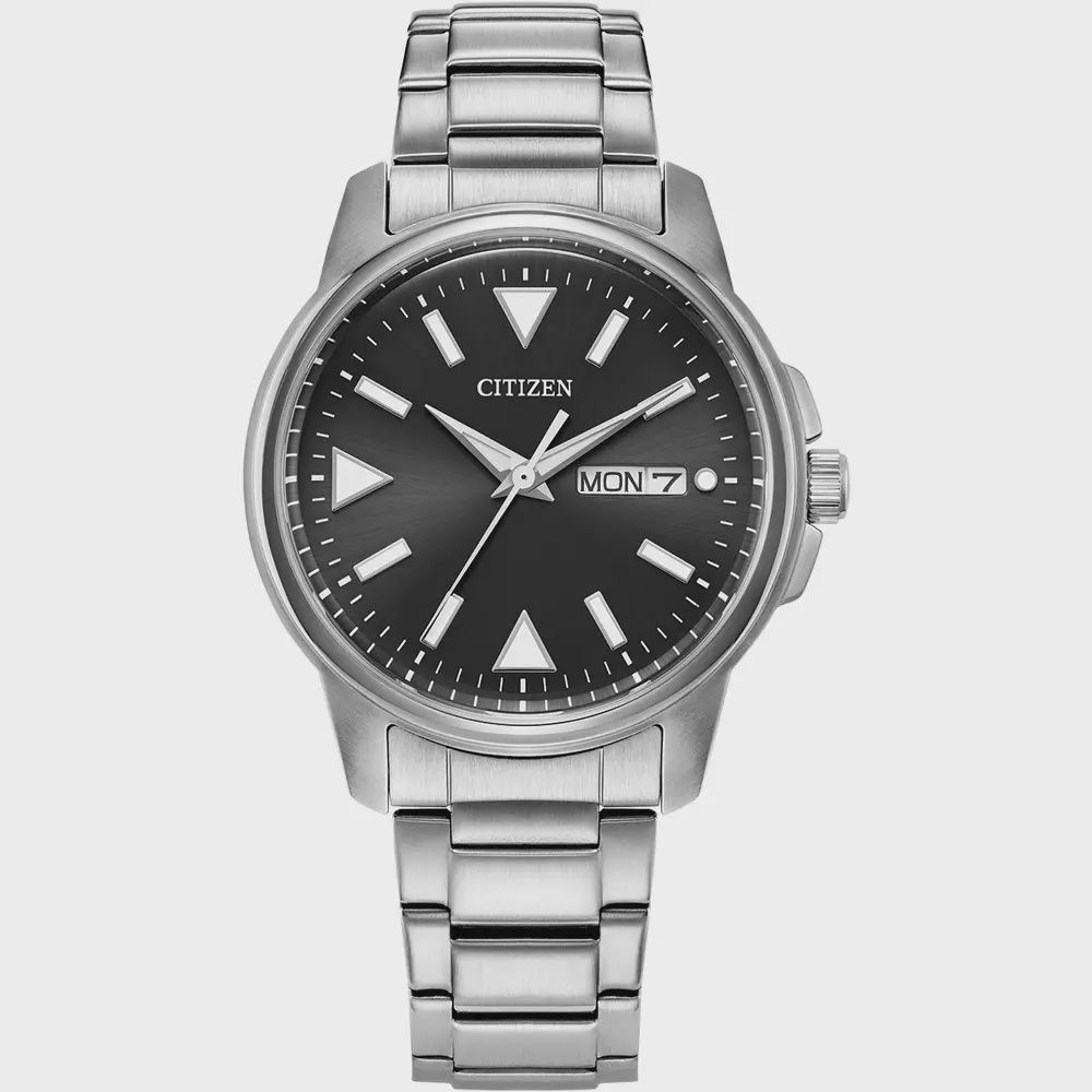 Citizen Sport Eco Drive Day Date Watch, Colour: Black Dial