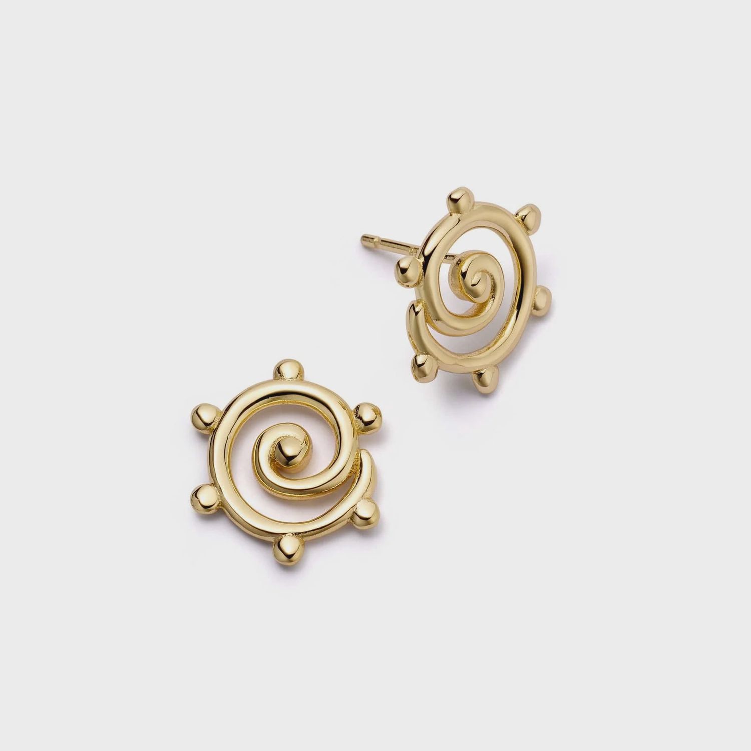 Spiral Sun Maxi Stud Earrings