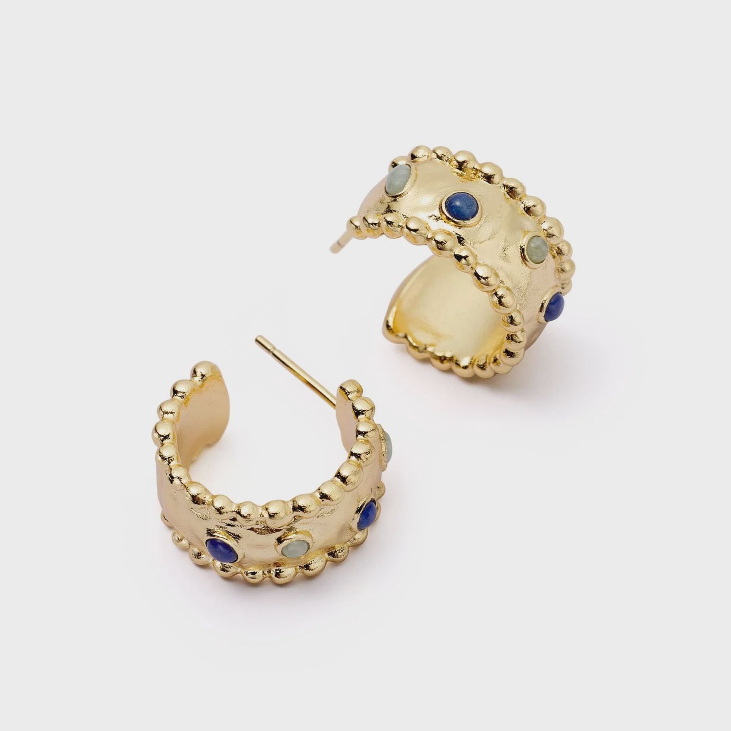 Amulet Stone Hoop Earrings