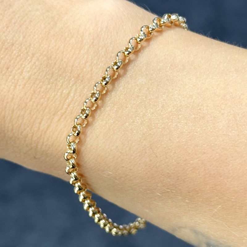 Pre-Owned 9ct Yellow Gold 7.4&quot; Belcher Bracelet 1.9g