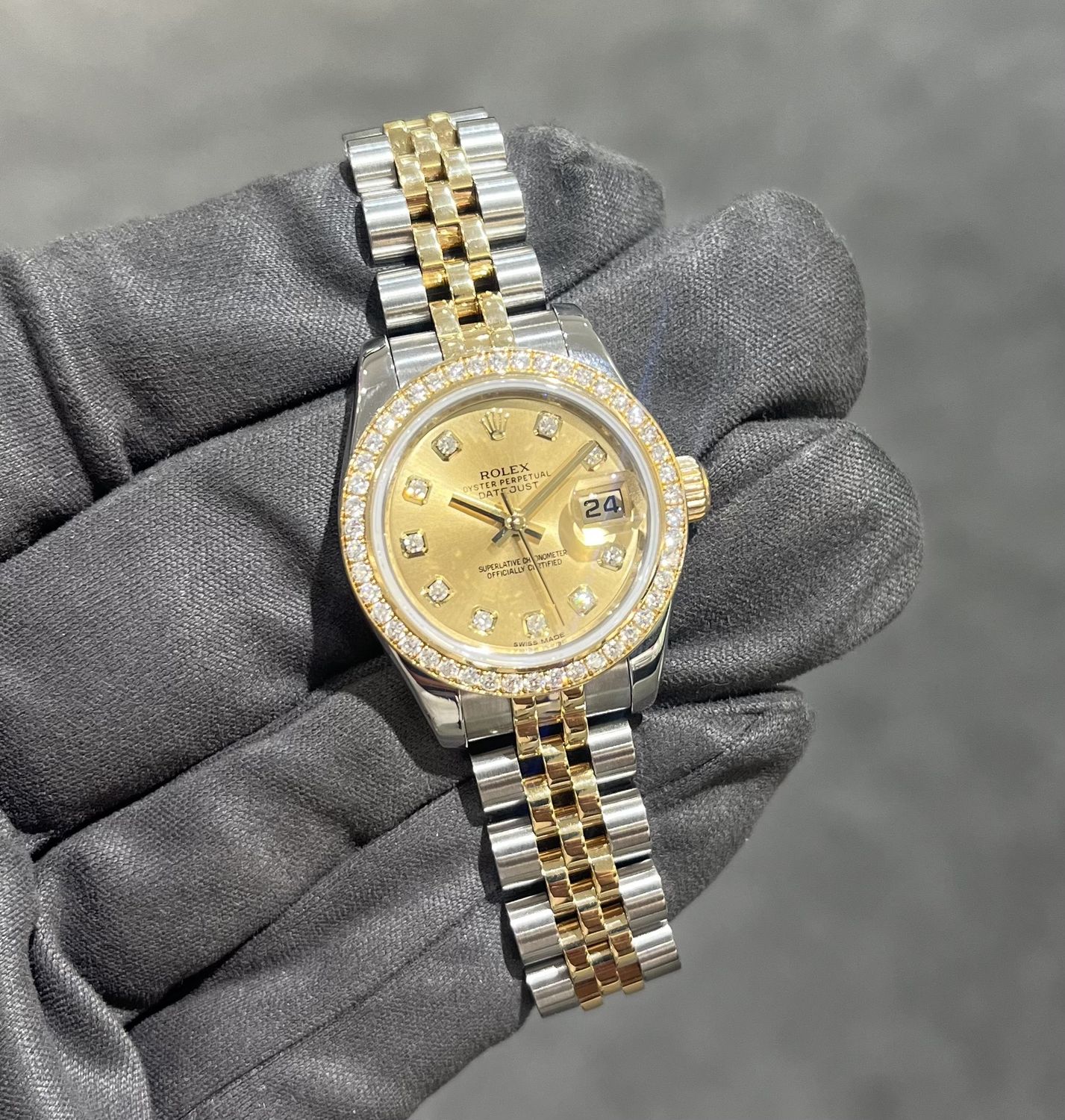 Pre-Owned Rolex Datejust Factory Diamond Bezel &amp; Dial 179383