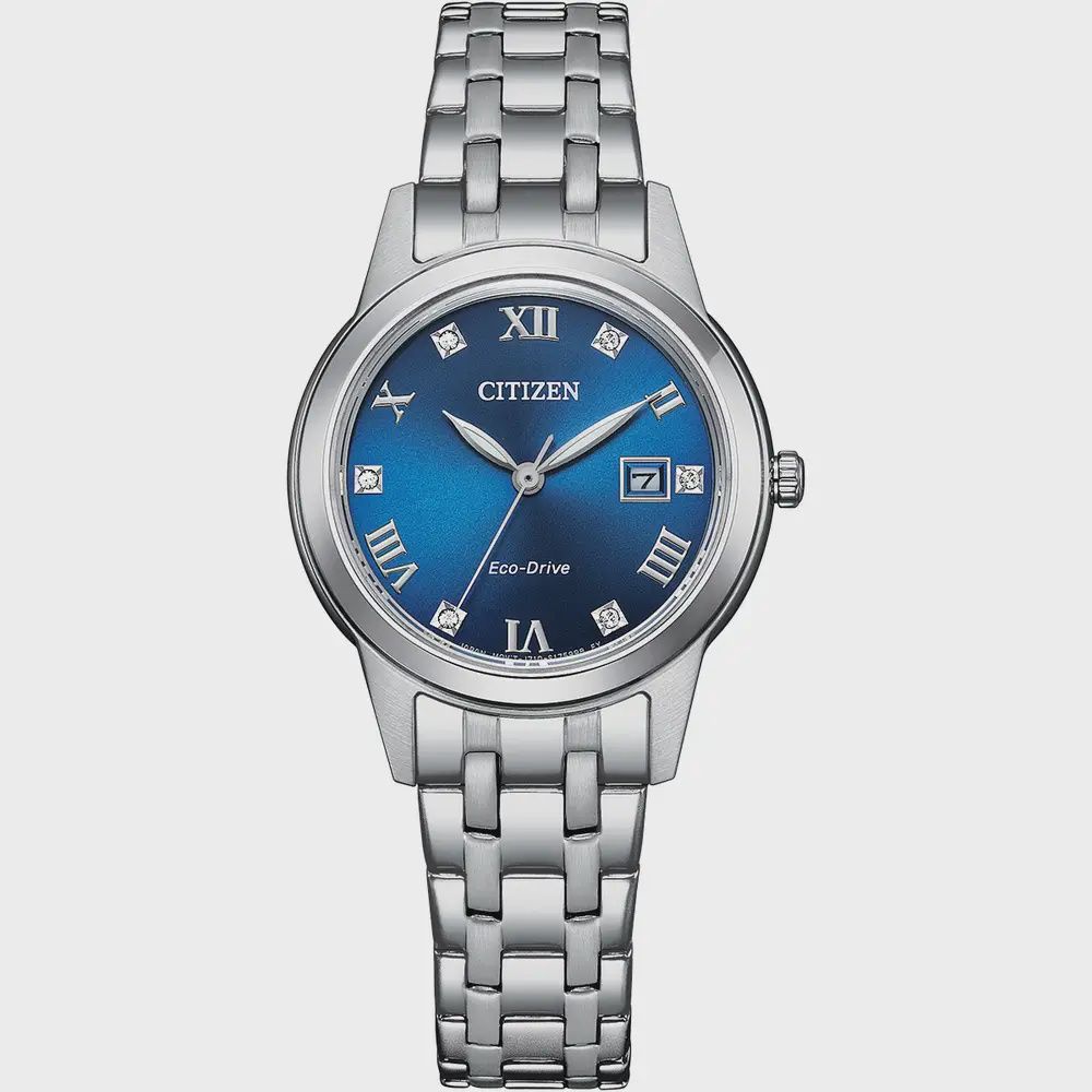 Citizen Ladies Silhouette Crystal Watch, Colour: Blue Dial