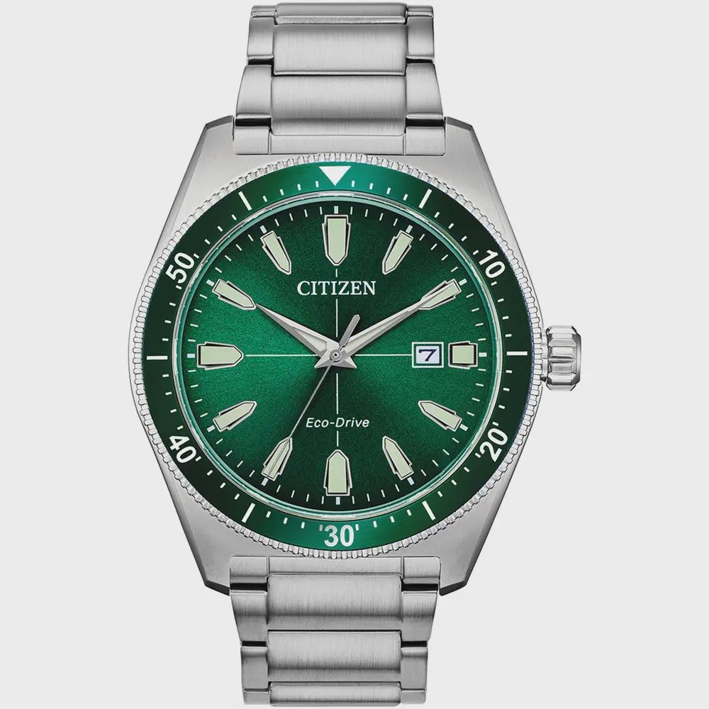Gents Citizen Sport Watch With Green Dial