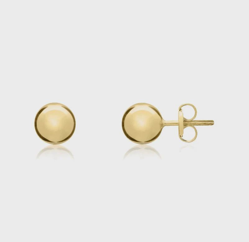 9ct Yellow Gold 4mm Polished Ball Stud Earrings