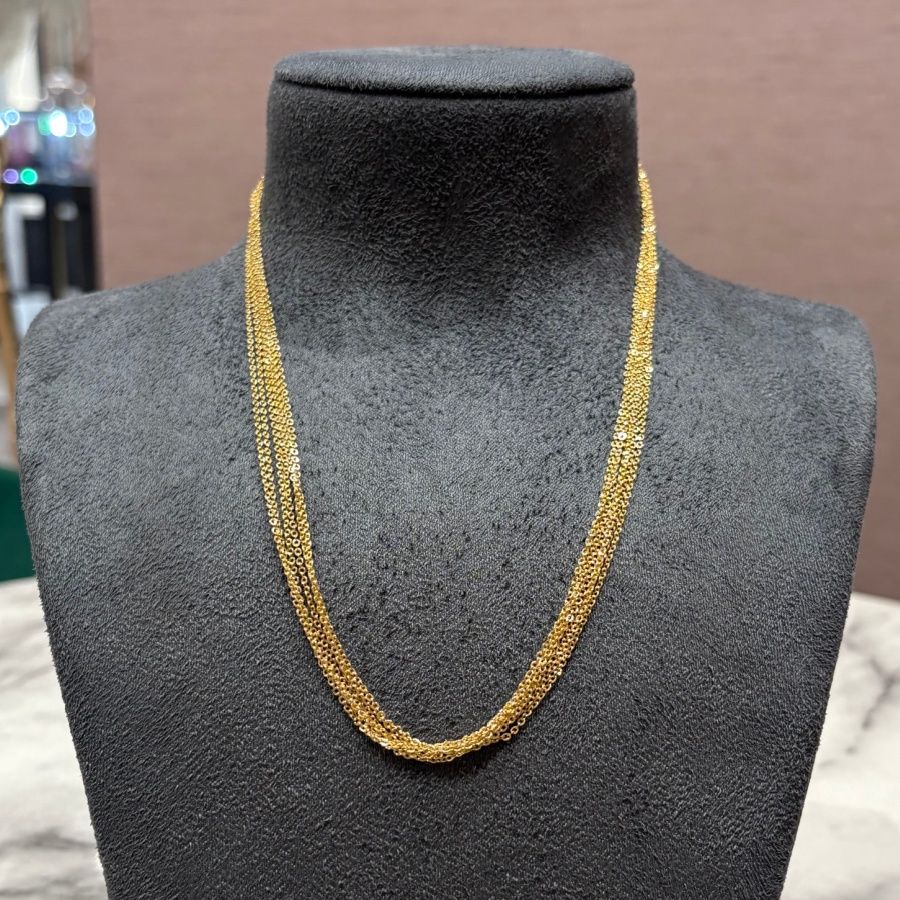 Pre-Owned 9ct Gold 7 Strand 20” Necklace