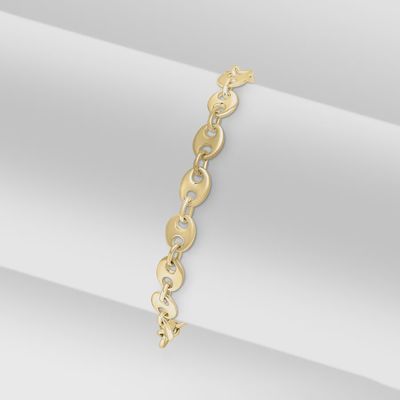 Silver 18ct Yellow Gold Plated Vermeil 6mm Handmade Marine Cable Bracelet Silver 18ct Yellow Gold Plated Vermeil 6mm Handmade Marine Cable Bracelet