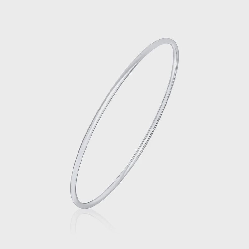 Silver 2mm Solid Round Bangle 65mm Silver 2mm Solid Round Bangle 65mm