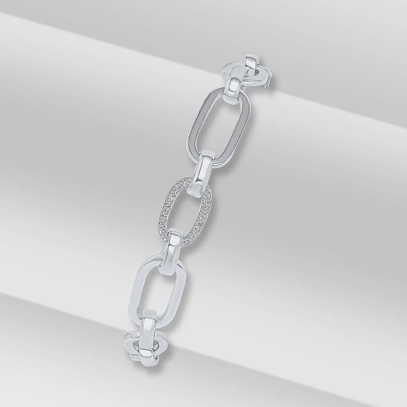 Silver 8mm Handmade Textured Oval Bracelet 7.5" Silver 8mm Handmade Textured Oval Bracelet 7.5"