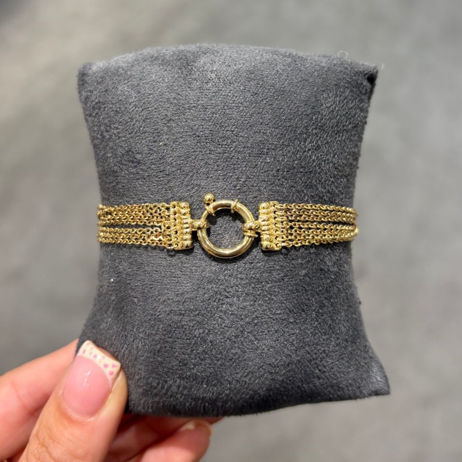 Pre-Owned 9ct Yellow Gold 7 Strand Bracelet