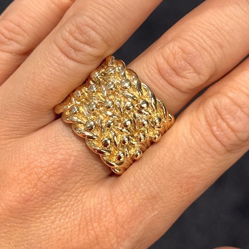 Pre-Owned 9ct Yellow Gold 5 Row Keeper Ring 16.6g