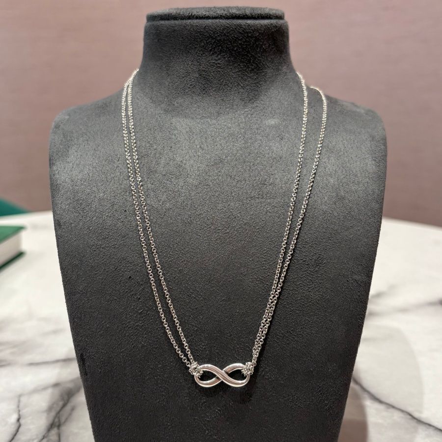 Pre-Owned Tiffany &amp; Co Double Strand 18&quot; Infinity Necklace