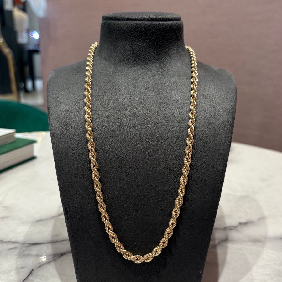 Pre-Owned 9ct Yellow Gold 20” Rope Chain 9.6g