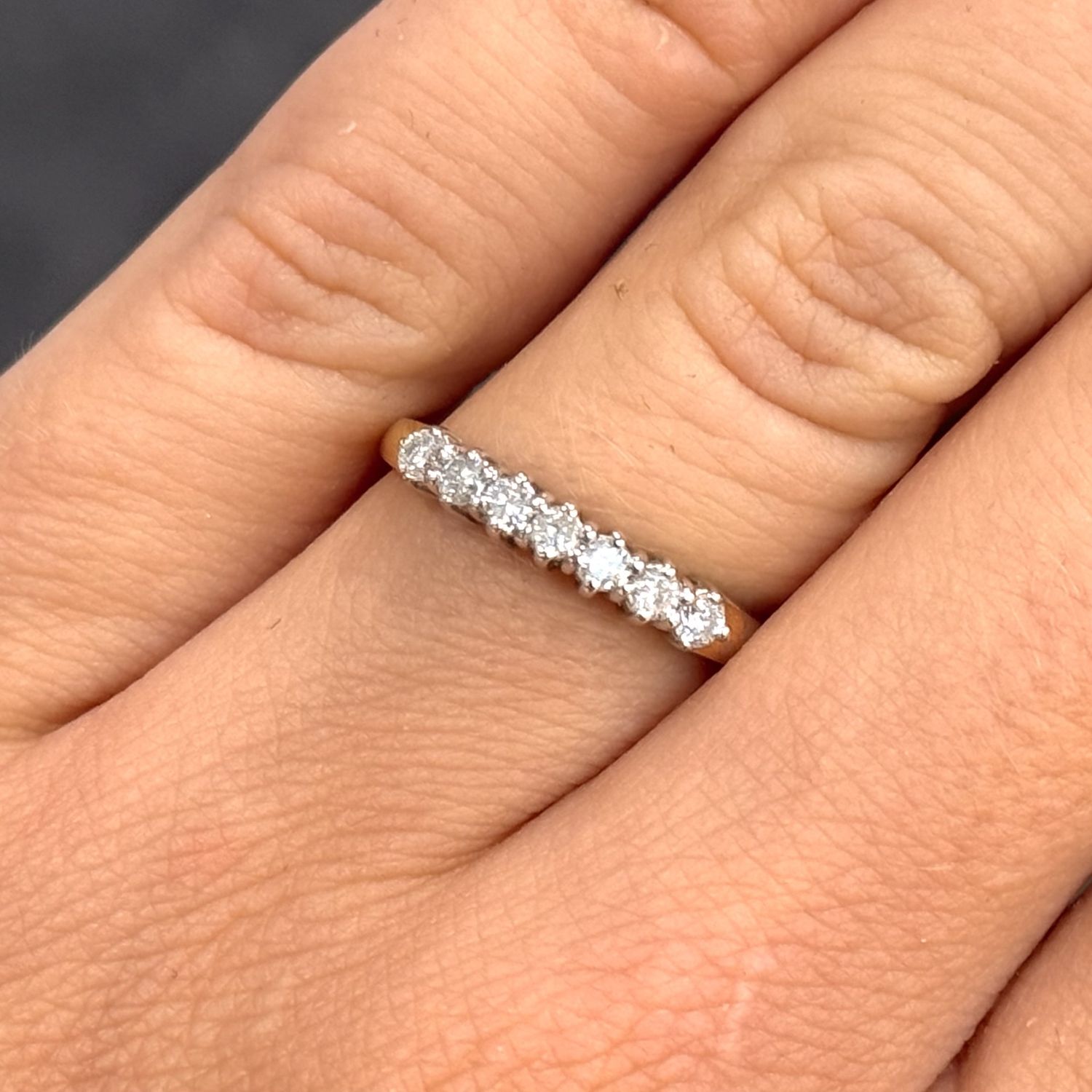 Pre-Owned 9ct Yellow Gold 0.25ct Diamond 1/2 ET Ring