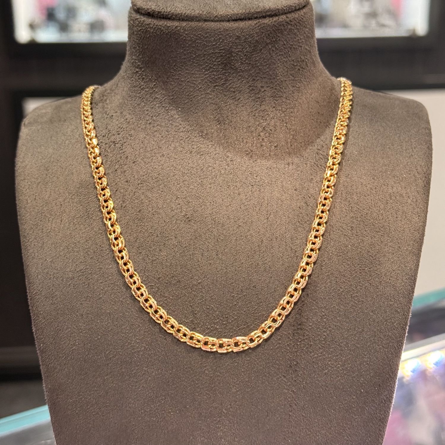 Pre-Owned 14ct Rose Gold 22” Fancy Chain 21.6g