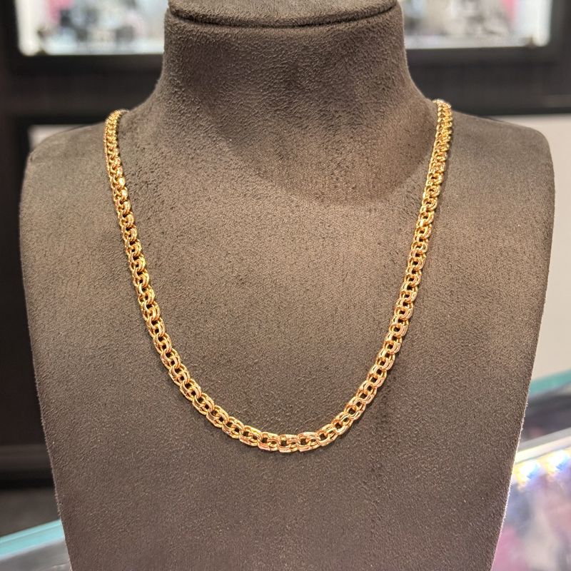 Pre-Owned 14ct Rose Gold 22” Fancy Chain 21.6g