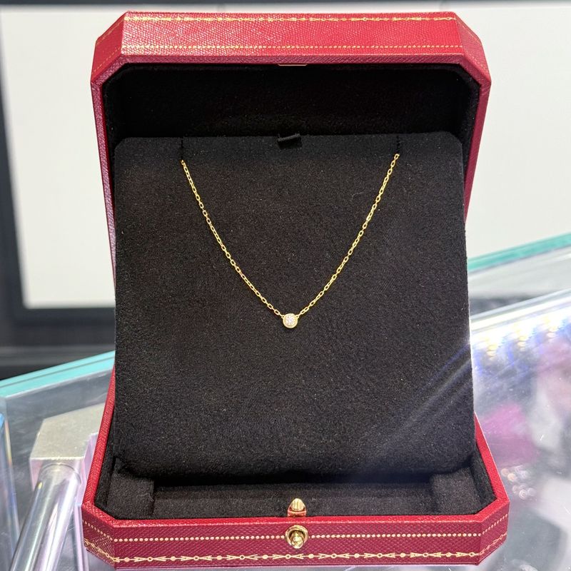 Pre-Owned Cartier D’Amour 18ct Yellow Gold Diamond Pendant &amp; Chain