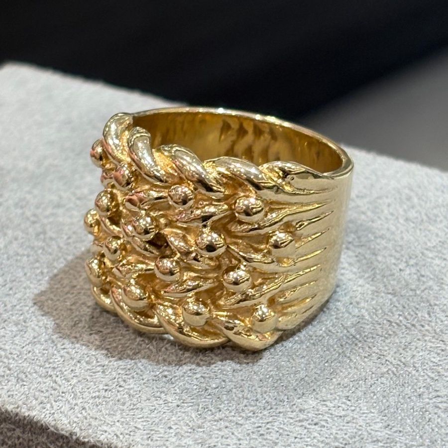 Pre-Owned 9ct Yellow Gold 4 Row Kepper Ring 32.7g
