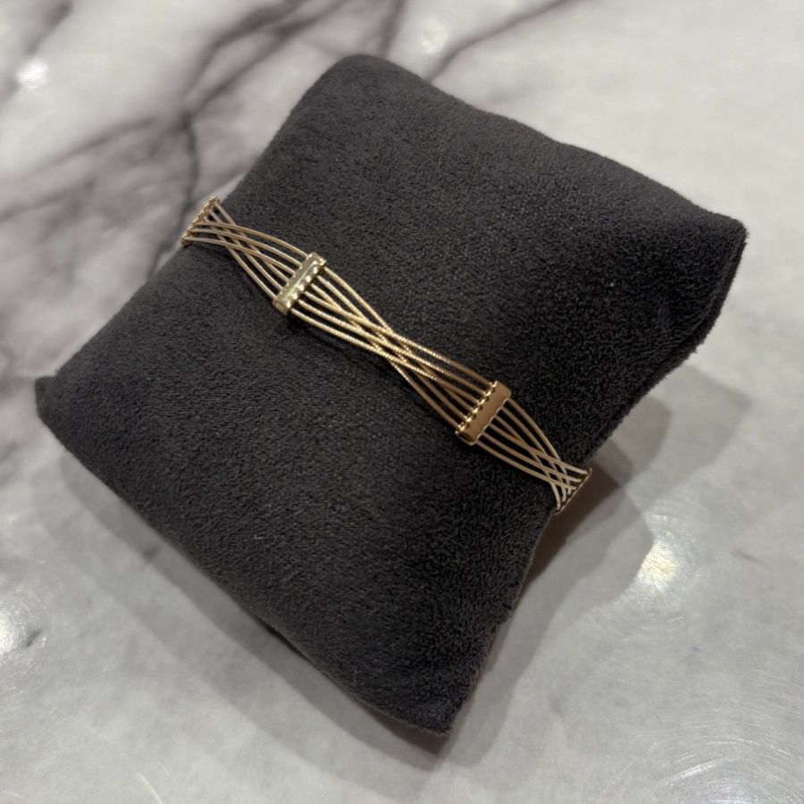 Pre-Owned 9ct Yellow Gold Fancy Wire Bracelet