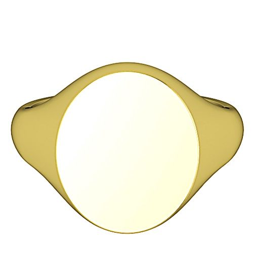 9ct Yellow Gold Refined Large Oval Signet Ring