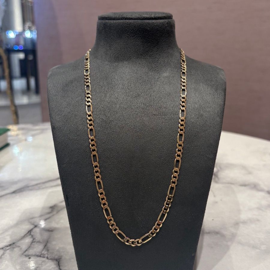 Pre-Owned 9ct Yellow Gold 22” Figaro Chain 15.6g