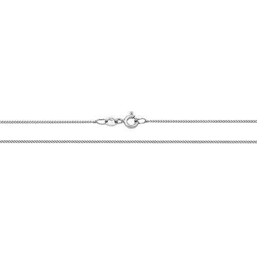 9ct White Gold Close Curb Chain CH160W