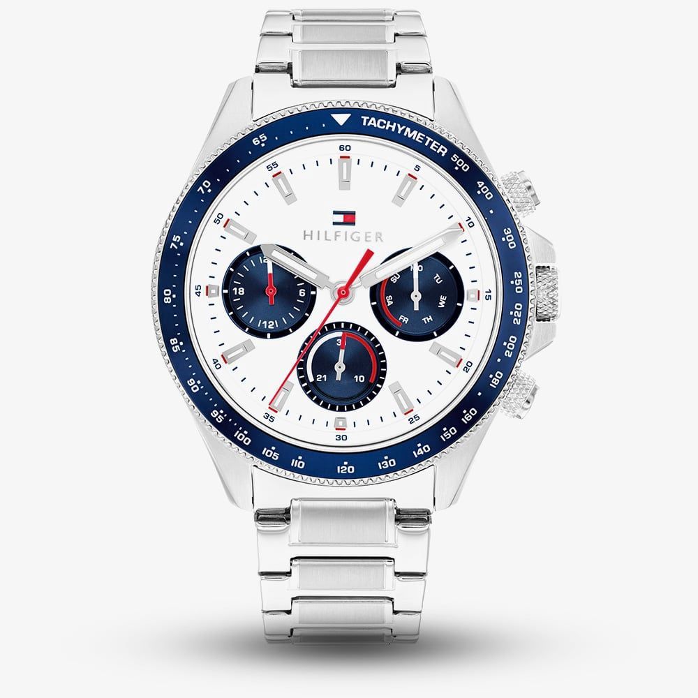Tommy Hilfiger Mens Clark White Dial Bracelet Watch