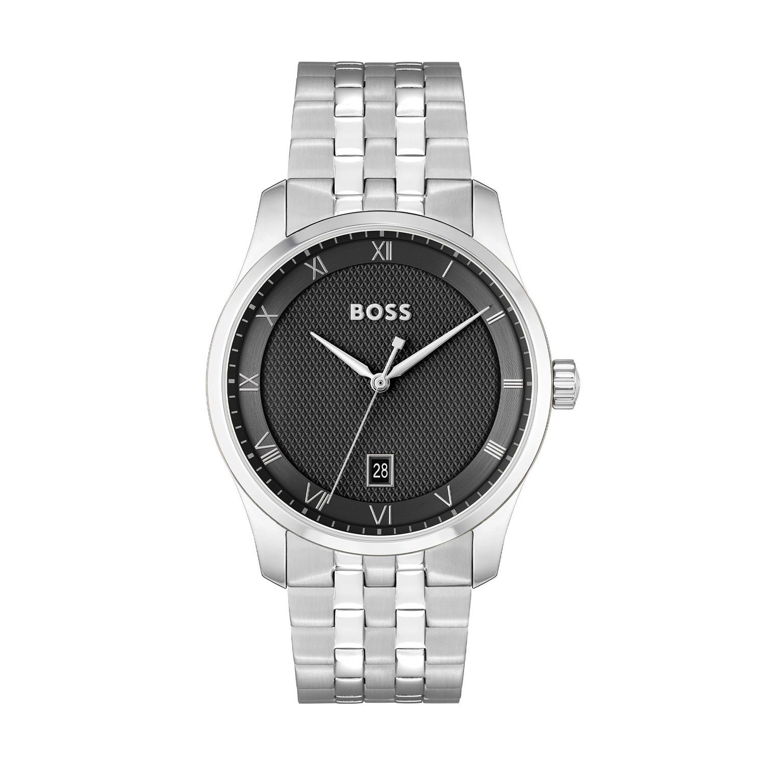 Boss Principle Black Gents Steel Quartz Watch