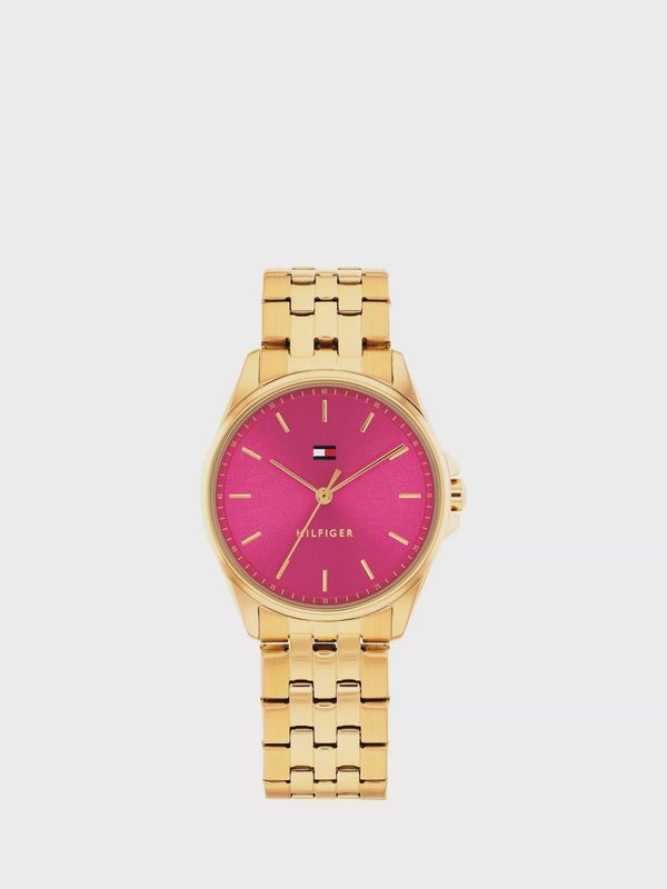 Tommy Hilfiger Jade Gold Tone Pink Dial Watch Tommy Hilfiger Jade Gold Tone Pink Dial Watch