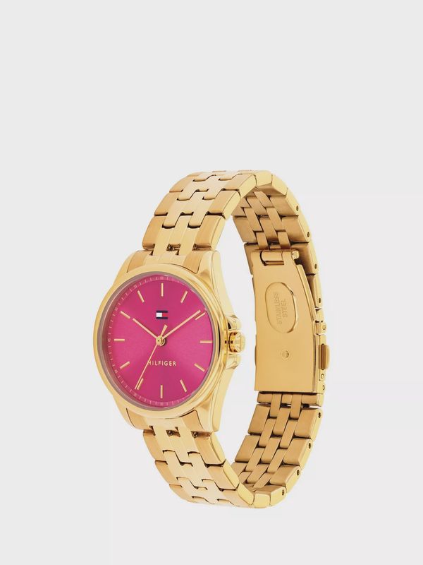 Tommy Hilfiger Jade Gold Tone Pink Dial Watch