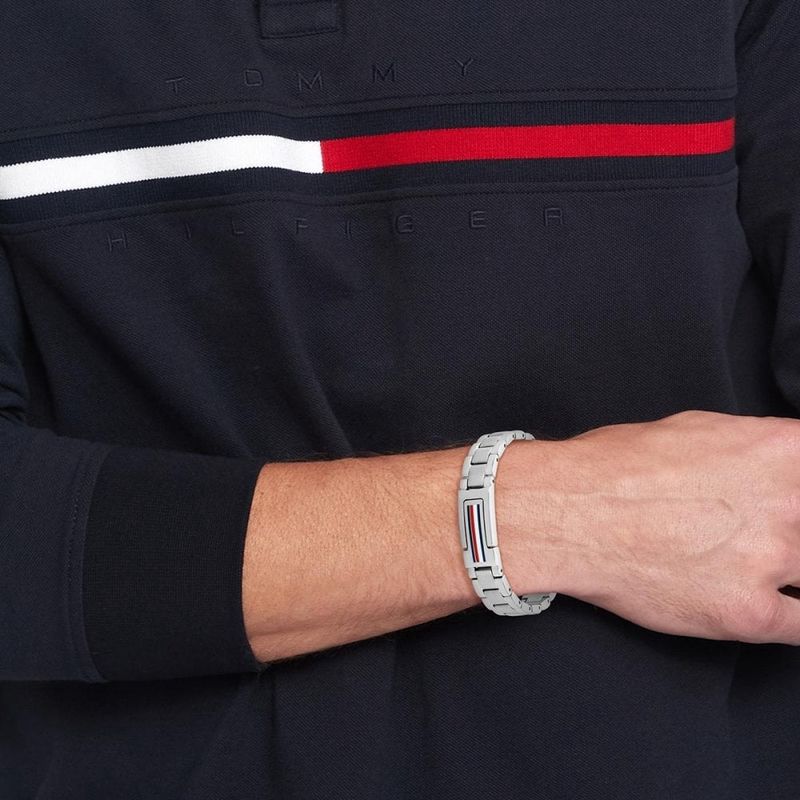 Tommy Hilfiger Mason Steel Logo Watch Style Bracelet
