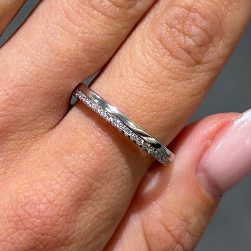 Pre-Owned Platinum 0.33ct Diamond Offset Eternity Ring Pre-Owned Platinum 0.33ct Diamond Offset Eternity Ring