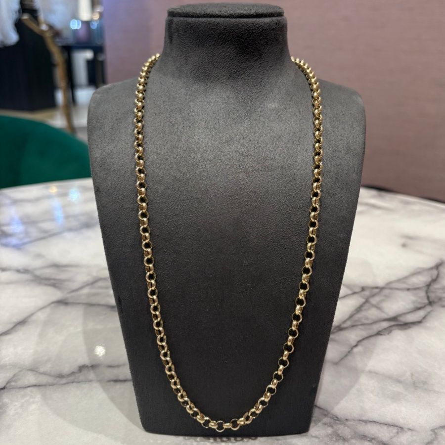 Pre-Owned 9ct Yellow Gold 22” Belcher 25g