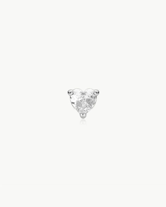 Heart Barbell Single Earring