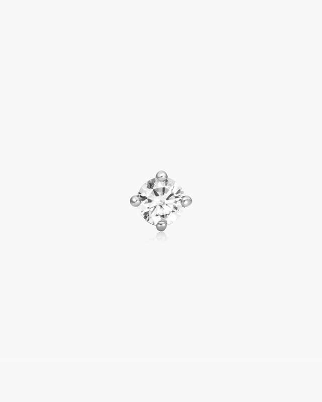 Sparkle Round Barbell Single Earring