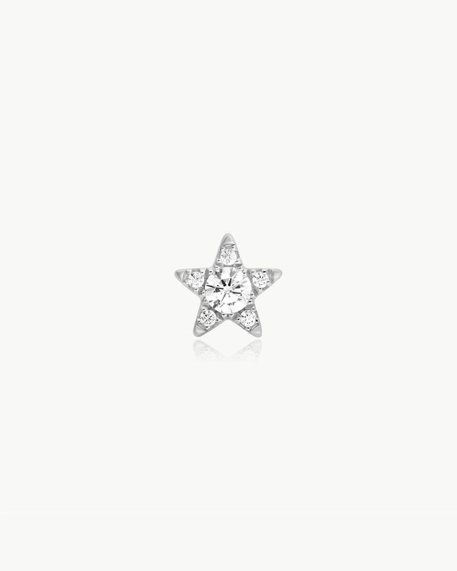 Five-Point Star Barbell Single Earring