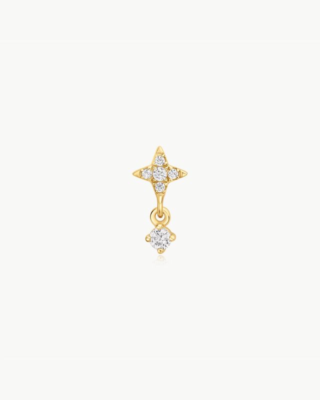 Star Dangle Barbell Single Earring