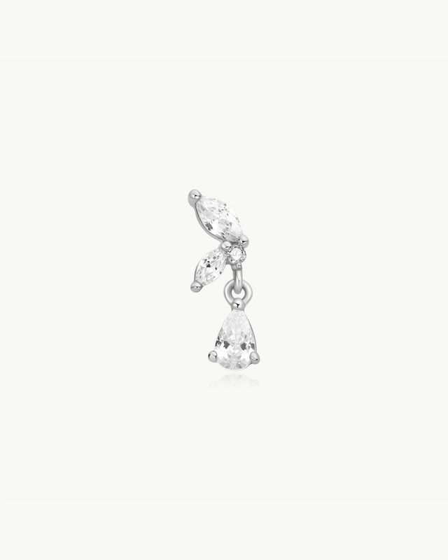 Marquise Dangle Barbell Single Earring