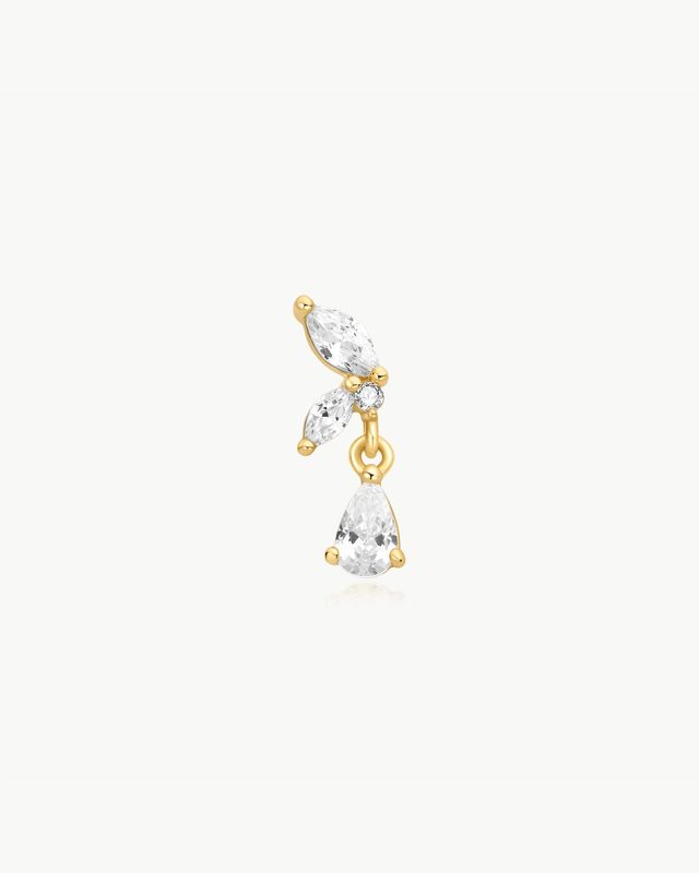 Marquise Dangle Barbell Single Earring