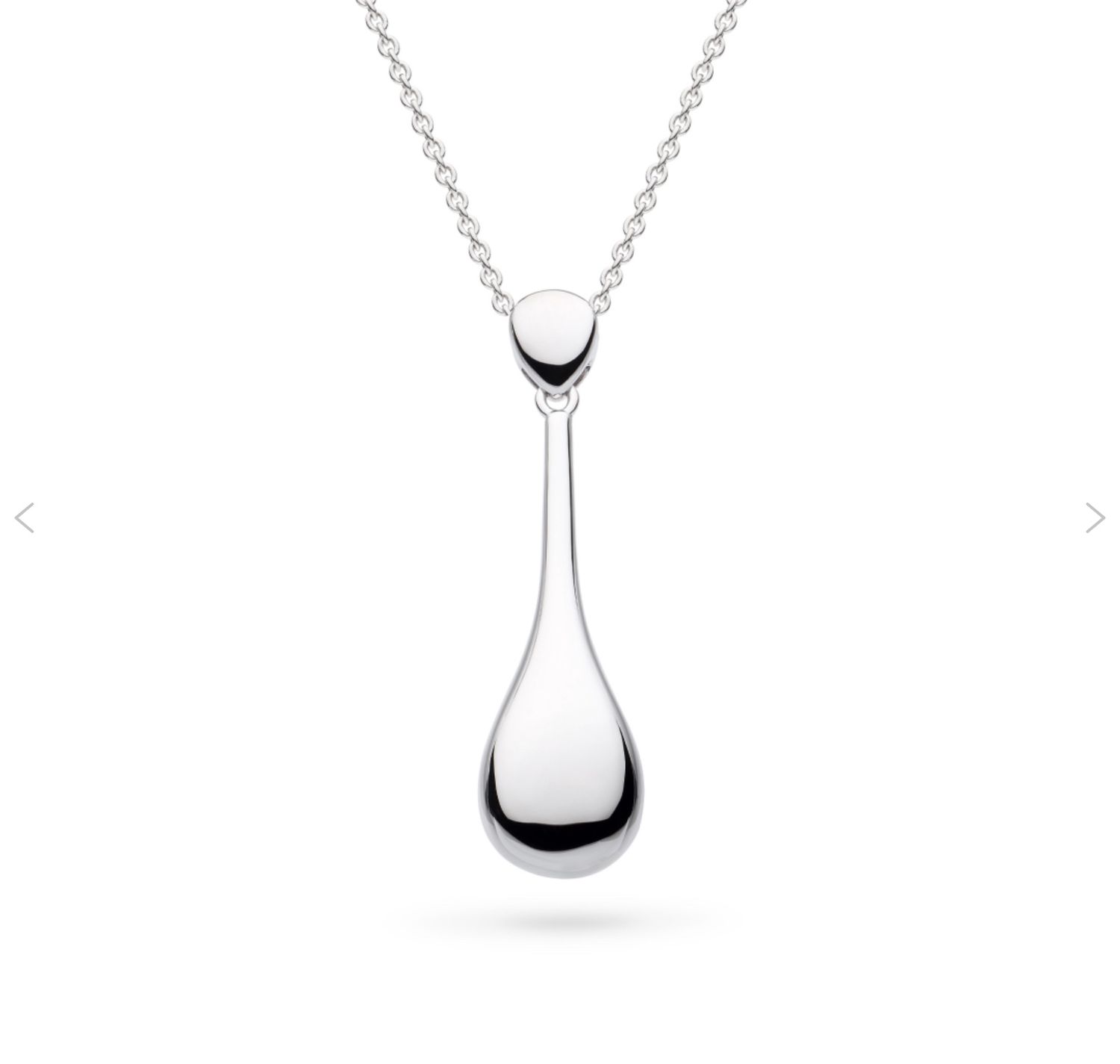 Coast Pebble Smooth Elegant Silver Pebble Necklace