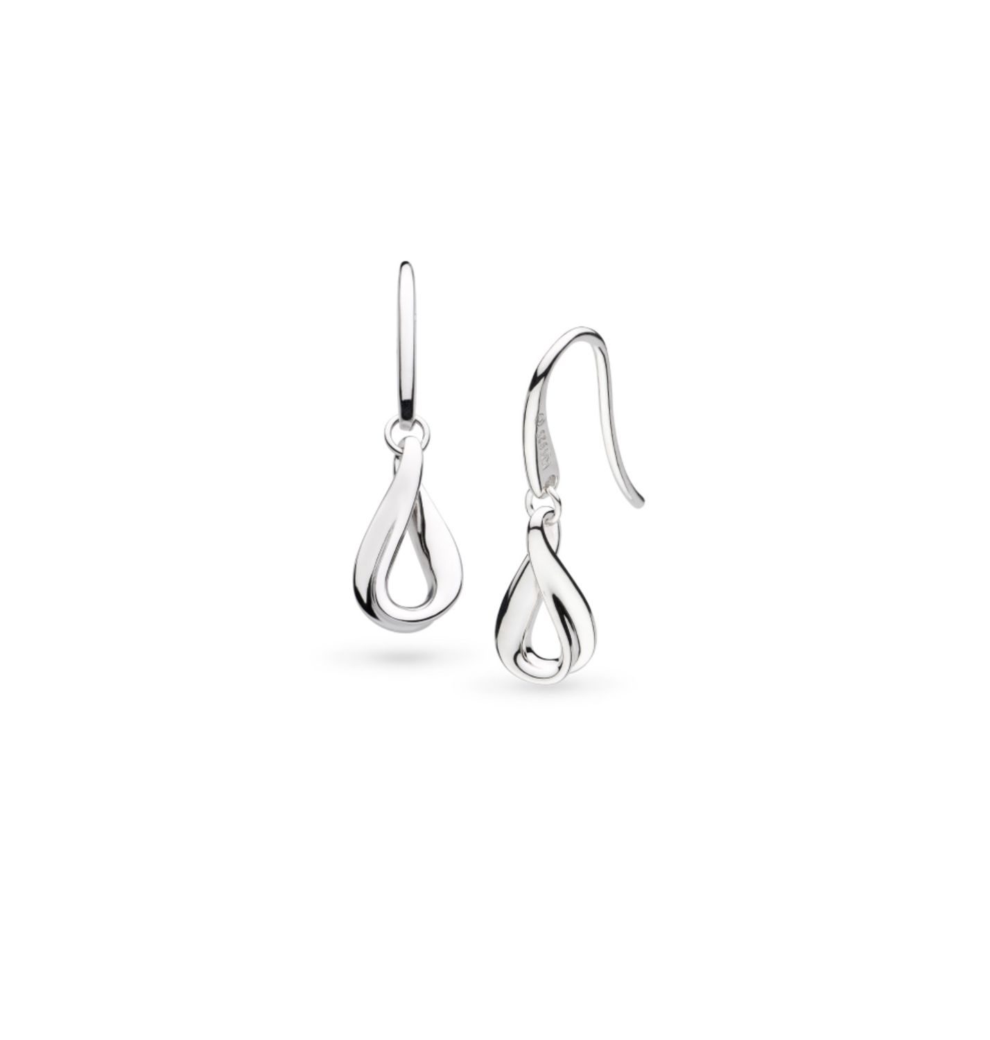 Serenity Loop Silver Drop Earrings