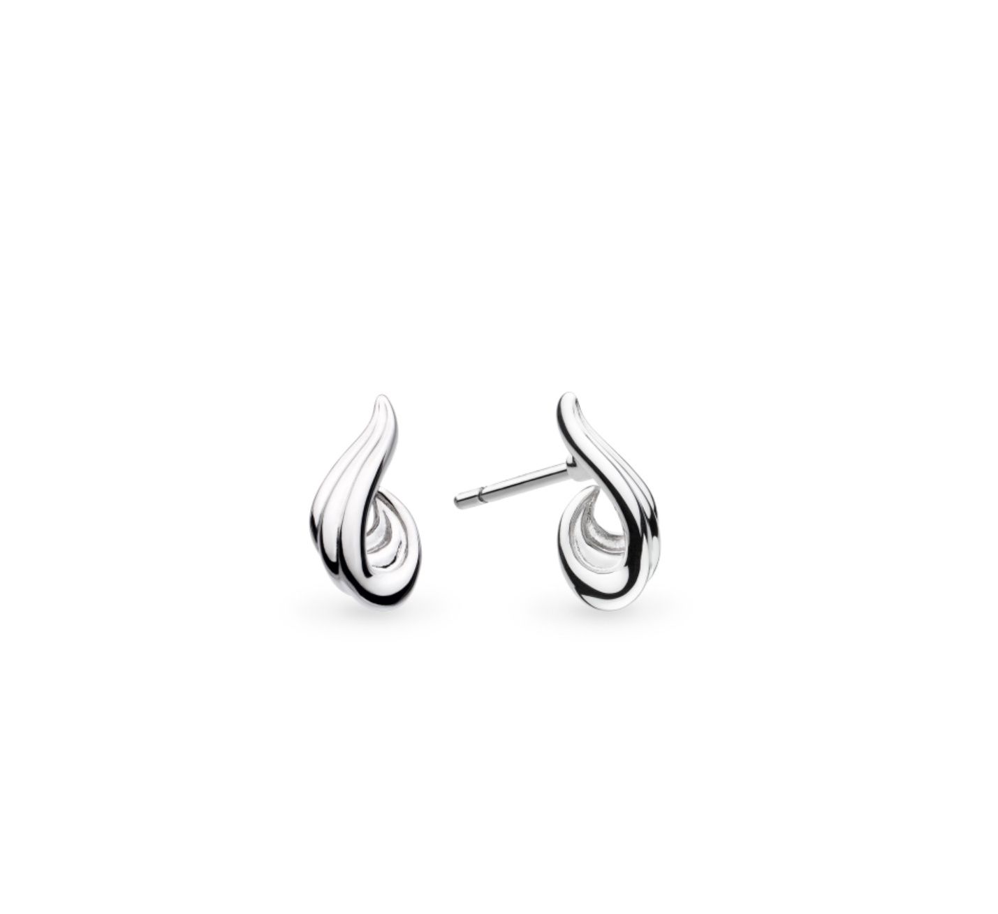 Océane Shell Wave Silver Stud Earrings