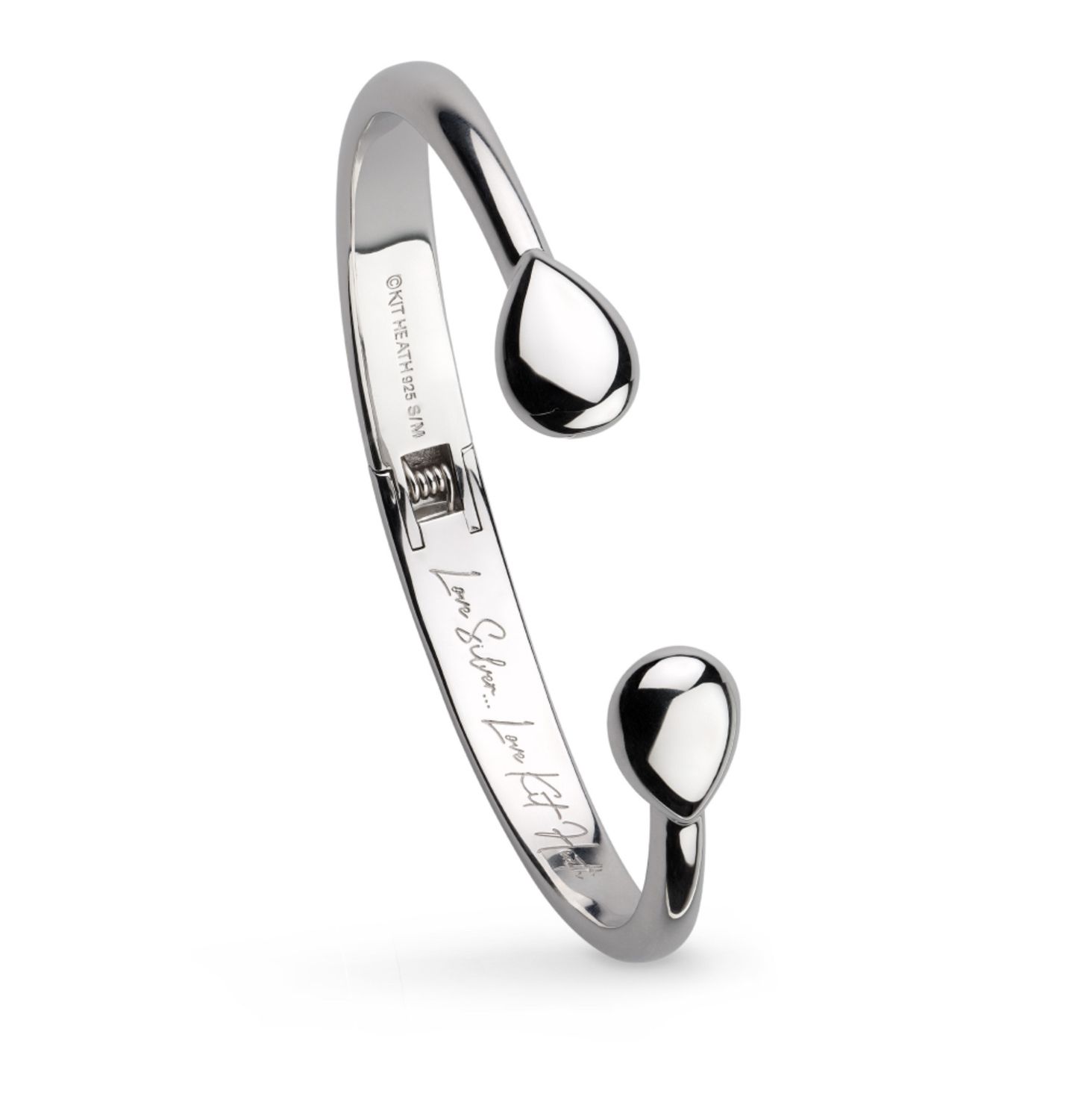 Coast Pebble Smooth Hinged Silver Bangle