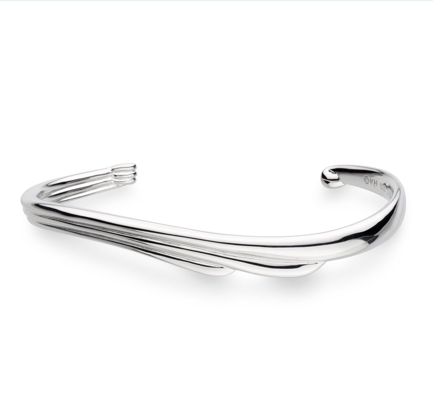 Océane Shell Wave Silver Bangle