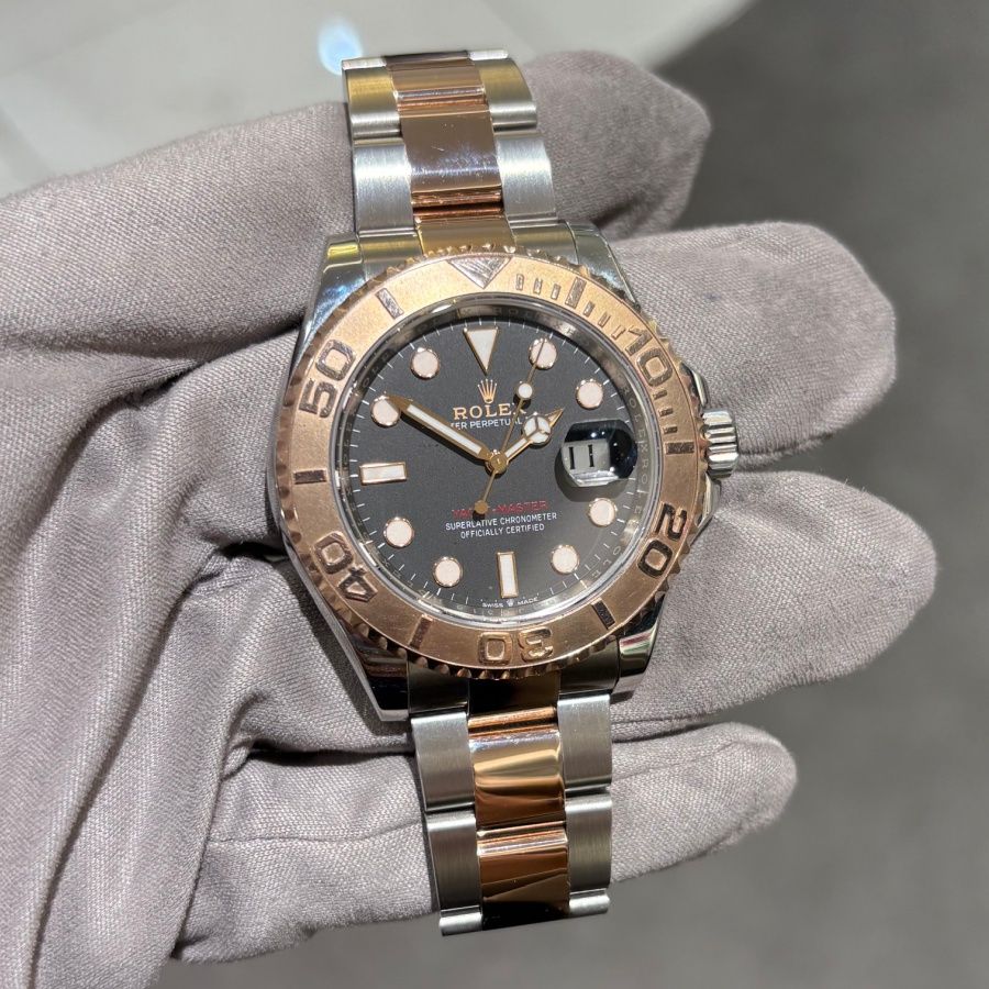 Pre-Owned Rolex Yacht-Master Steel &amp; Rose Charcoal Dial 126621
