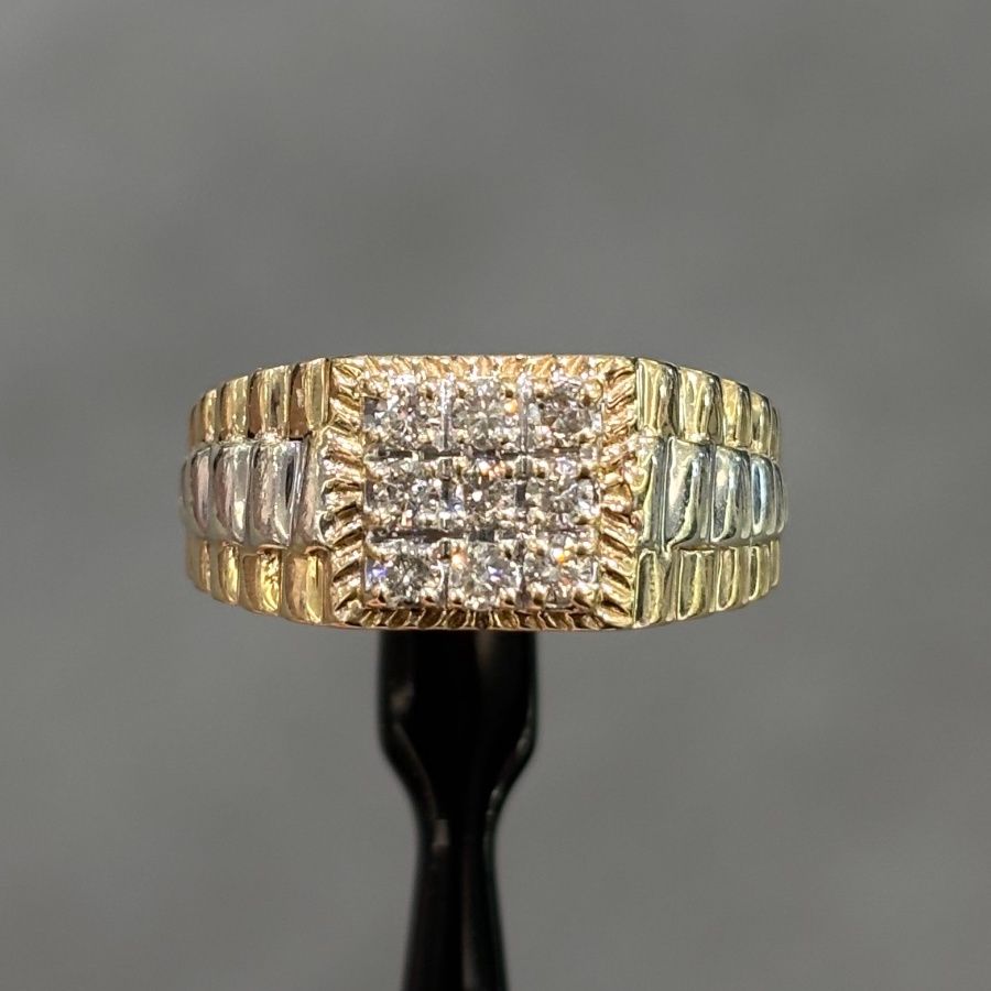 Pre-Owned 9ct Yellow Gold 0.50ct Diamond Gents Ring Pre-Owned 9ct Yellow Gold 0.50ct Diamond Gents Ring