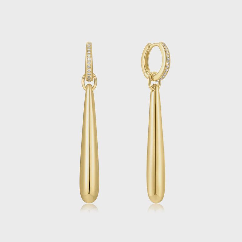 Gold Long Water Droplet Drop Earrings Gold Long Water Droplet Drop Earrings