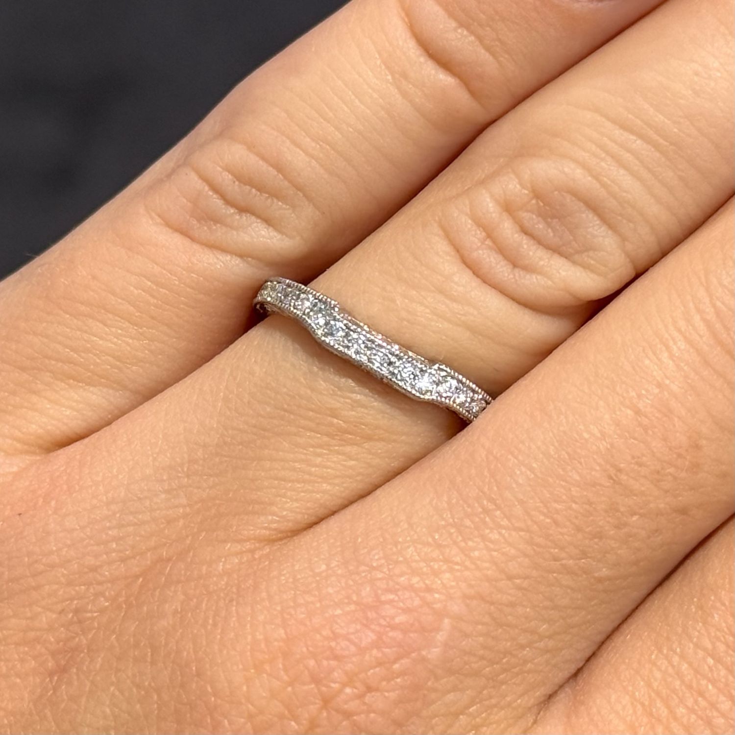 Pre-Owned 14ct White Gold 0.29ct Diamond Shape Eternity Ring